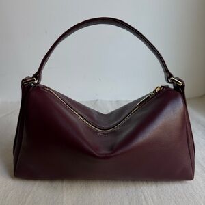 POELLE Josefine Bag in Deep Wine - Minimal compact bag for essentials. NEW